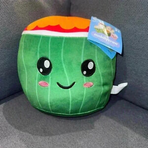 NWT!! Cuddly Crew Sushi Plush Toy / Green & Orange